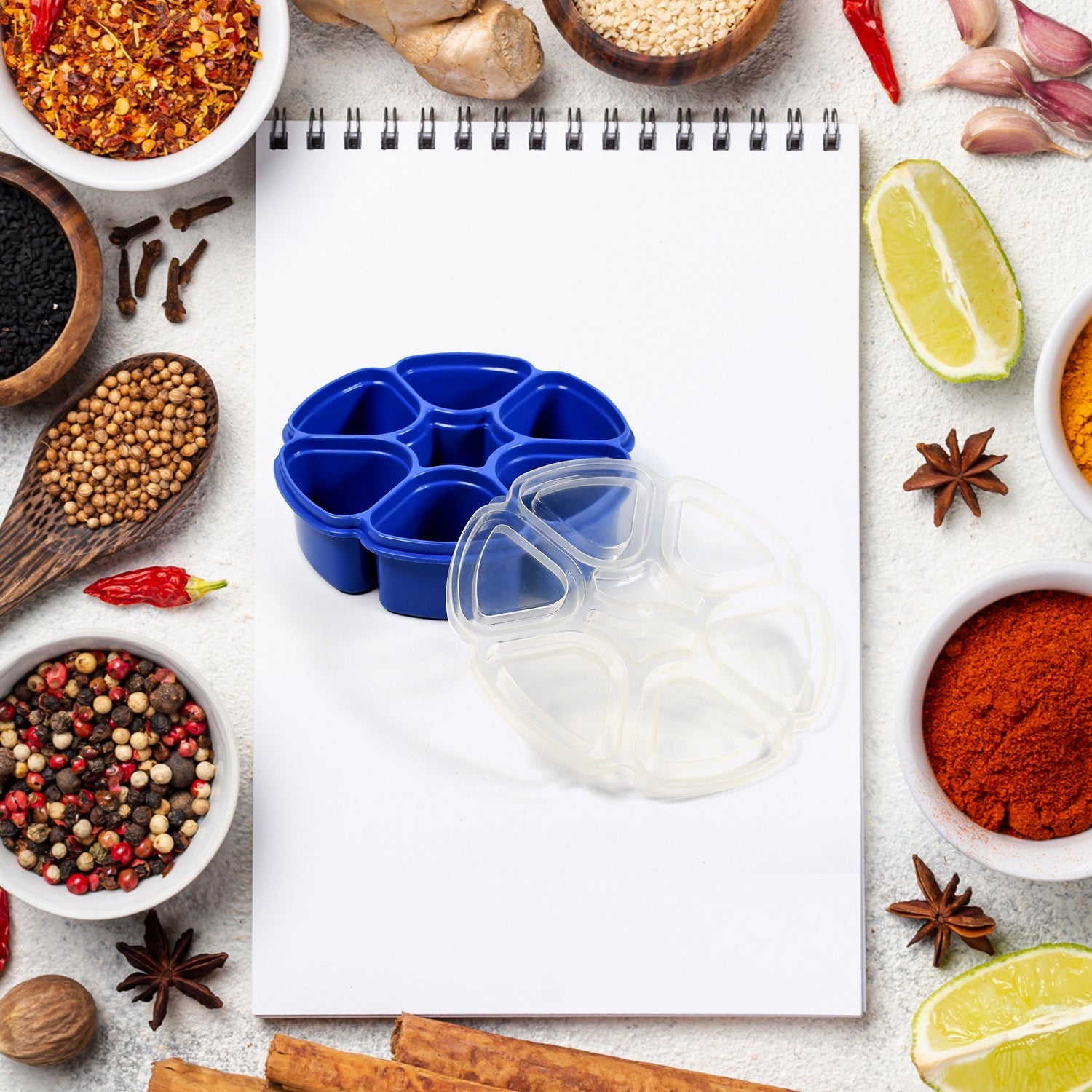 7185 Unique Design Multipurpose Masala / Spice Box Container Spice Box For Kitchen , Masala Container , ( Plastic 7 Section ) DeoDap 7185 Unique Design Multipurpose Masala / Spice Box Container Spice Box For Kitchen , Masala Container , ( Plastic 7 Section ) DeoDap